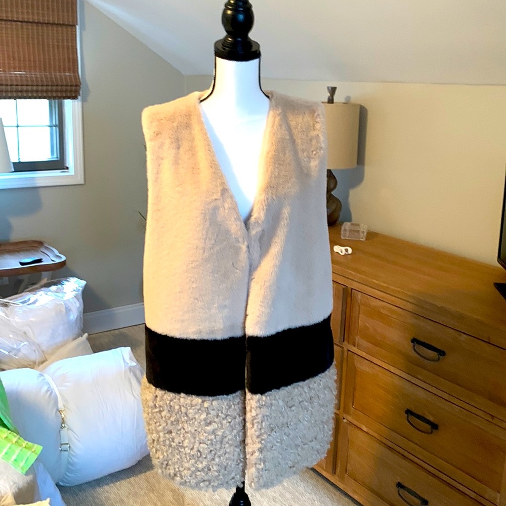 Catherine Malandrino faux fur and shearling vest